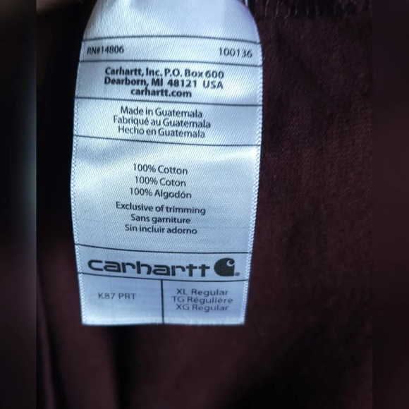 Carhartt‎ Mens Burgundy Black Scale Limited Edition Black Flag T-shirt XL RARE - Picture 5 of 5